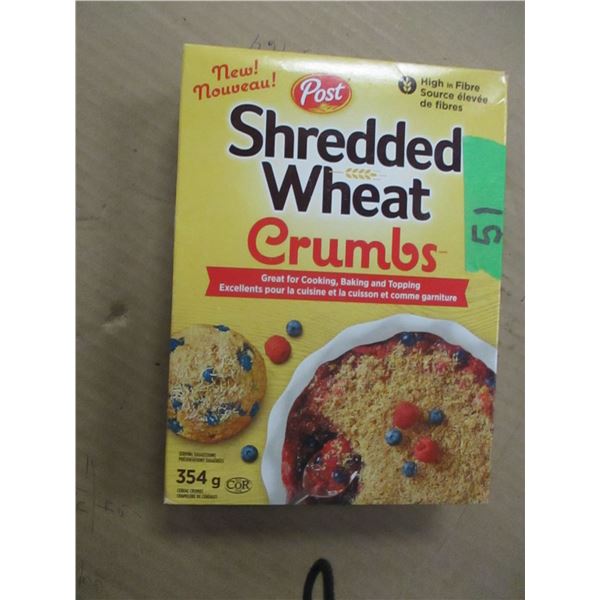 SHREDDED WHEAT CRUMBS (354G) - PER BOX