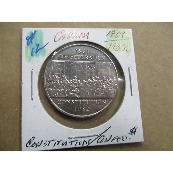 1867 - 1982 CANADA CONFEDERATION CONSTITUTION DOLLAR