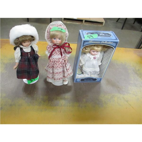 ESTATE:  3 - APPROX. 12" TALL DOLLS
