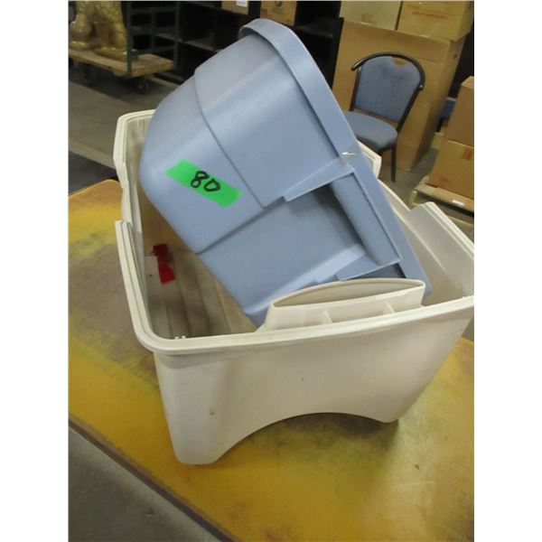 ESTATE:  2 PLASTIC TOTES (NO LIDS)