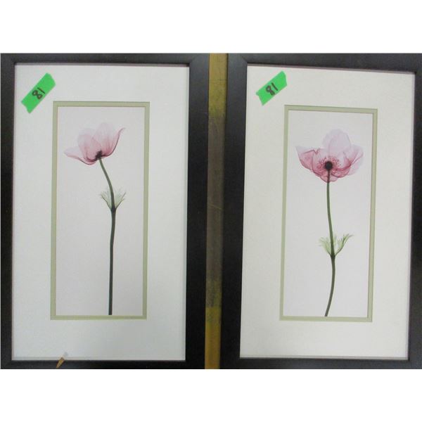 ESTATE:  2 FLORAL PICTURES (14" X 22")