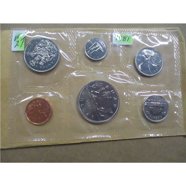 1981 PROOF CANADA MINT SEALED COIN SET