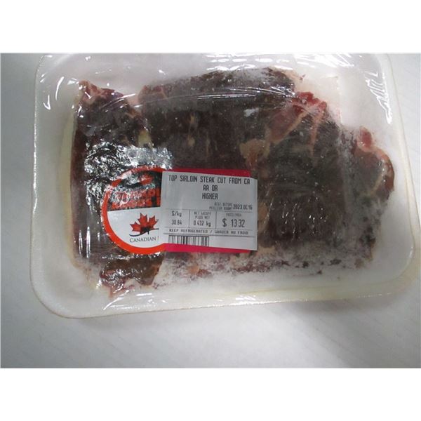 SHELF PULLS (AS IS):  TOP SIRLOIN STEAK CUT (APPROX. $11.84)