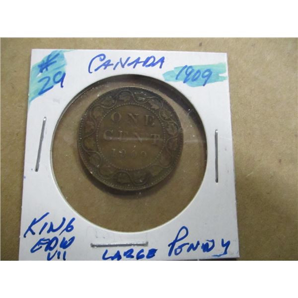 1909 CANADA KING EDWARD VII LARGE PENNY