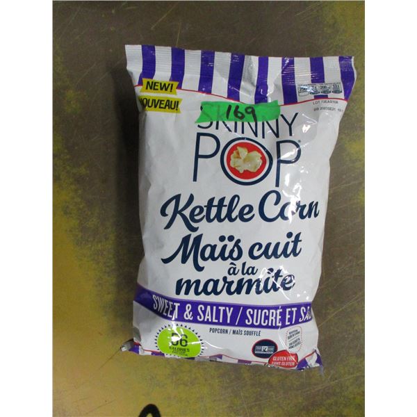 SHELF PULLS (AS IS):  SKINNY POP SWEET & SLATY POPCORN (150G) - BAG