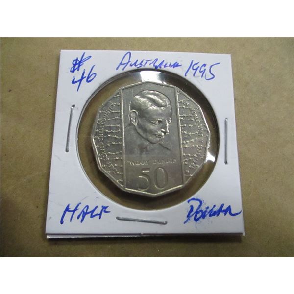 1995 AU AUSTRALIAN HALF DOLLAR
