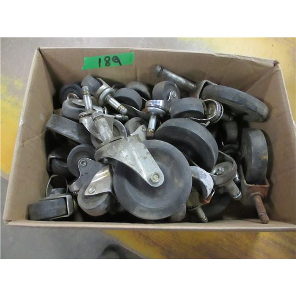 BOX C/W ASSORTED CASTERS