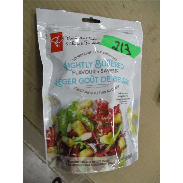 SHELF PULLS (AS IS):  LIGHTLY BUTTERED CROUTONS (140G) - BAG