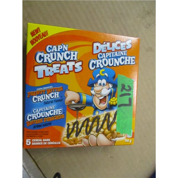 SHELF PULLS (AS IS):  CAPTAIN CRUNCH TREATS (110G) - BOX