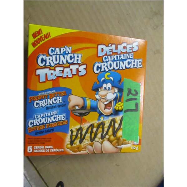 SHELF PULLS (AS IS):  CAPTAIN CRUNCH TREATS (110G) - BOX