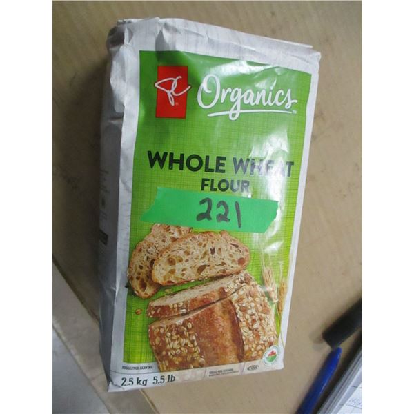 SHELF PULLS (AS IS):  WHOLE WHEAT FLOUR (5.5 LBS) - BAG