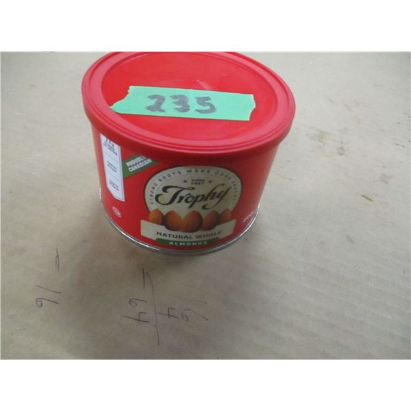 SHELF PULLS (AS IS):  NATURAL WHOLE ALMONDS (200G) - CAN