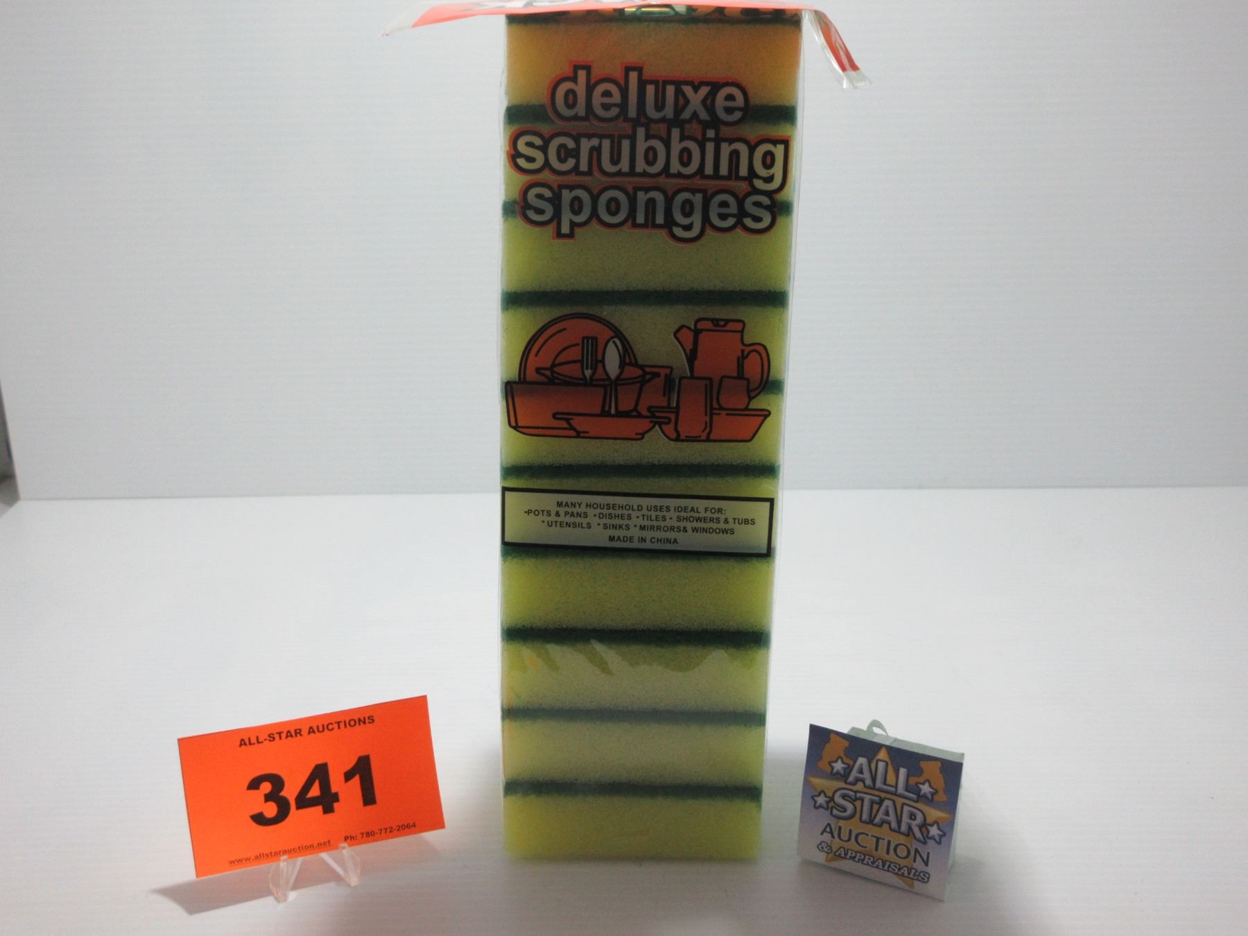 NEW: DELUXE SCRUBBING SPONGES (10) - PER PACKAGE
