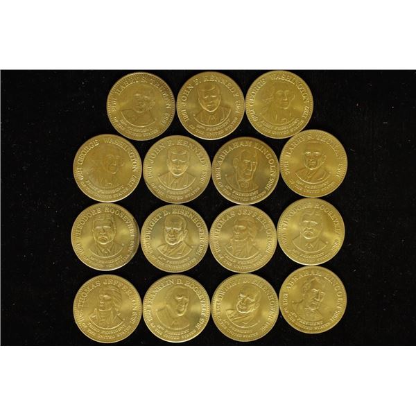 15 SHELL OIL COMPANY PRESIDENTIAL COIN GAME TOKENS