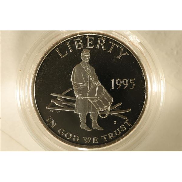 1995-S US PROOF HALF DOLLAR. CIVIL WAR BATTLEFIELD