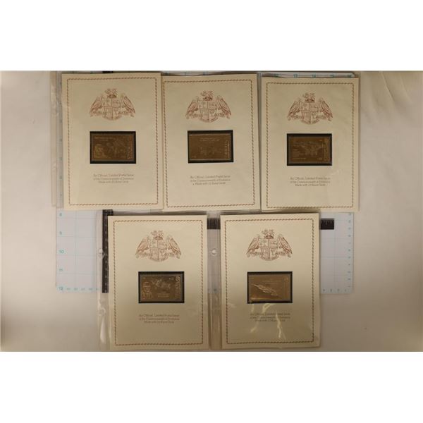 5-23KT GOLD FOIL POSTAL ISSUE OF THE COMMONWEALTH