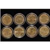 Image 1 : 8 PRESIDENTIAL BU $1 COINS IN HARD PLASTIC CAPSULE