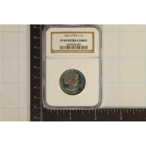 1981-S TYPE II SBA DOLLAR NGC PF69 ULTRA CAMEO