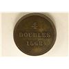 1868 GUERNSEY 4 DOUBLES COIN