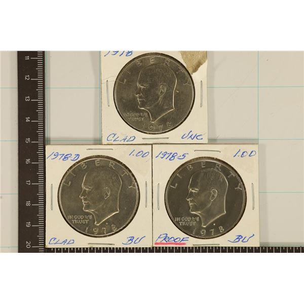 1978-P/D/S IKE DOLLARS UNC TO BU