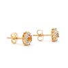 Image 2 : Plated 18KT Yellow Gold 0.40ctw Citrine and Diamond Earrings