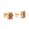 Image 2 : Plated 18KT Yellow Gold 1.31cts Garnet and Diamond Earrings