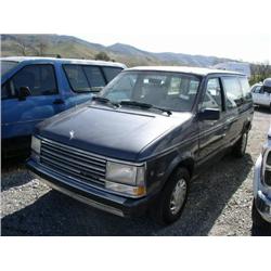 1990 DODGE SE CARAVAN GRAY A/C CRUISE TILT T