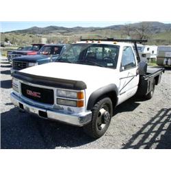1995 CHEVY CHEYENNE 3500 WHITE A/C TAPE PLAYER