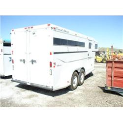 2004 TRAILS WEST CLASSIC 3H HORSE TRAILER WHITE