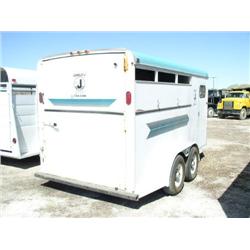 1996 HORSE TRAILER 2 HORSE TRAILER WHITE TANDE