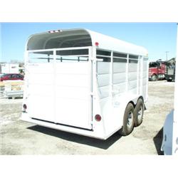 2005 CALICO PUMPER PULL HORSE TRAILER WHITE 16'