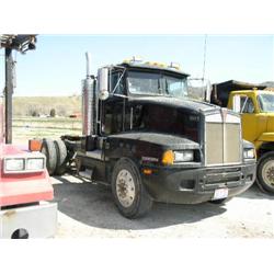 1987 KENWORTH SEMI BLACK VIN# 1XKAD29X6HS344604