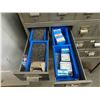 Image 8 : Metal Stacking 25 Drawer Index Cabinet Full of Various 