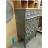 Image 2 : Metal Stacking 25 Drawer Index Cabinet Full of Hardware