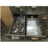 Image 8 : Metal Stacking 25 Drawer Index Cabinet Full of Hardware