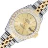 Image 1 : Rolex Ladies 2T Quickset Champagne Diamond Lugs Datejust Wristwatch