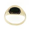 Image 6 : Men's Vintage 10k Gold Black Onyx Gold Leaf Design Masonic Solitaire Band Ring