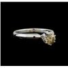 Image 1 : 14KT White Gold 0.70 ctw Round Cut Fancy Brown Diamond Solitaire Ring