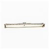 Image 5 : Antique Krementz Edwardian Platinum Top 14k Gold Diamond Etched Bar Pin Brooch
