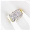 Image 3 : FIERY Men's 14K Gold 1.44 ctw Round Brilliant Pave Diamond Open Platter Ring
