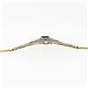 Image 7 : Antique Edwardian 18k Gold Platinum Black Onyx & Rose Cut Diamond Belly Bracelet