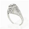 Image 9 : Antique Belle ï¿½poque Platinum 1.32 ctw European Diamond Filigree Engagement Ri