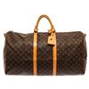Image 2 : Louis Vuitton Brown Monogram Canvas Keepall Bandouliï¿½re 60 Travel Bag