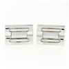 Image 1 : Men's Designer L&M 14k White Gold Fancy Oyster Bracelet Link Swivel Cufflinks