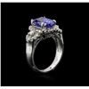 Image 3 : 14KT White Gold 2.98 ctw Tanzanite and Diamond Ring