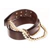 Image 4 : Chanel Dark Brown Gold Leather Pearl Belt
