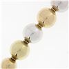 Image 7 : Vintage 18k Rose White Yellow Gold Graduated Round Ball Bead 6.0-14.3mm Necklace
