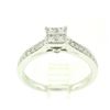 Image 7 : 14k White Gold 0.79 ctw Illusion Solitaire Princess Cut Diamond Engagement Ring