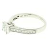 Image 8 : 14k White Gold 0.79 ctw Illusion Solitaire Princess Cut Diamond Engagement Ring
