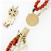 Image 8 : Vintage 14k Gold 16" Multi Strand Freshwater Pearl Coral Bead Torsade Necklace